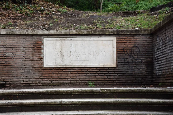 Old Street Sign Près Circus Maximus Rome Italie — Photo