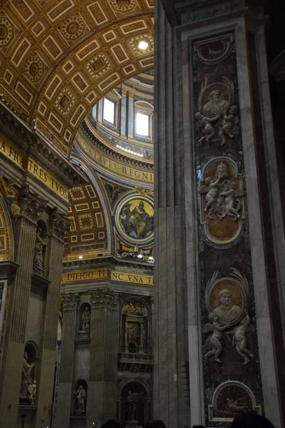 Dentro Basílica San Pedro Ciudad Roma Italia — Foto de Stock