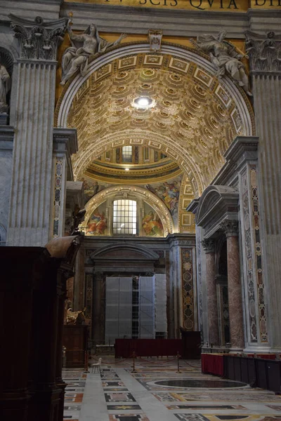 Dentro Basílica San Pedro Ciudad Roma Italia — Foto de Stock