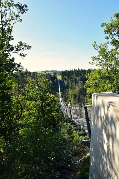 Geerlay ドイツ西部の吊り橋 — ストック写真