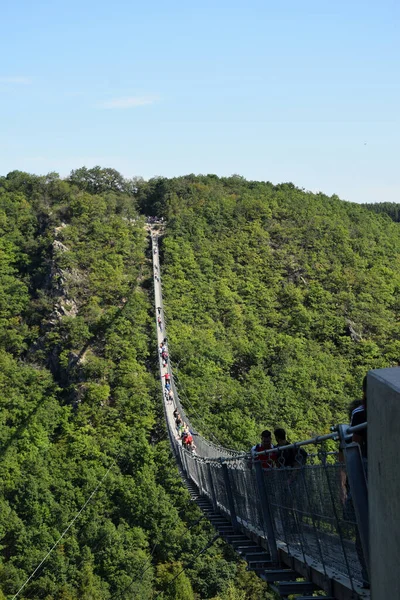 Geierlay Hängebrücke Westdeutschland — Stockfoto