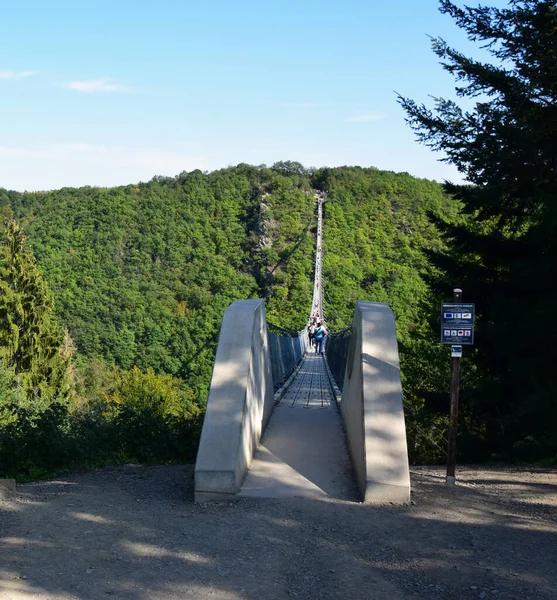 Geierlay Puente Colgante Alemania Occidental — Foto de Stock