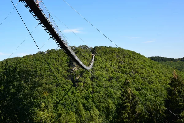 Geerlay ドイツ西部の吊り橋 — ストック写真