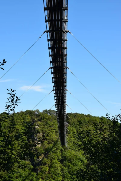 Geierlay Most Wiszący Zachodnich Niemczech — Zdjęcie stockowe