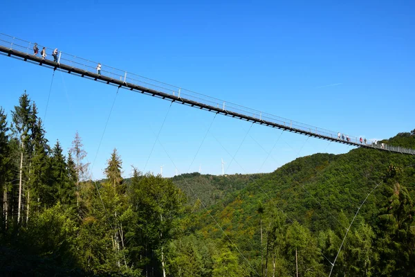 Geierlay Γέφυρα Ανάρτησης Στη Δυτική Γερμανία — Φωτογραφία Αρχείου