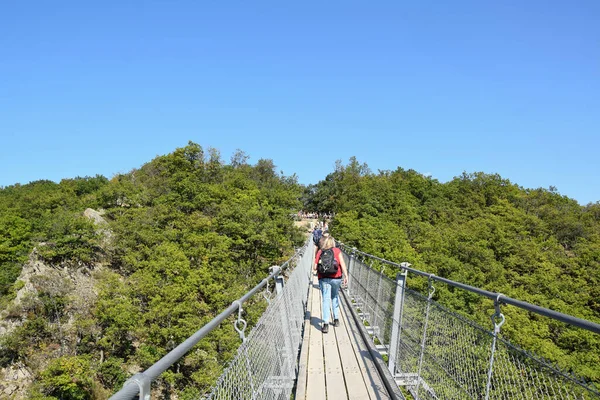 Geierlay Hängebrücke Westdeutschland — Stockfoto