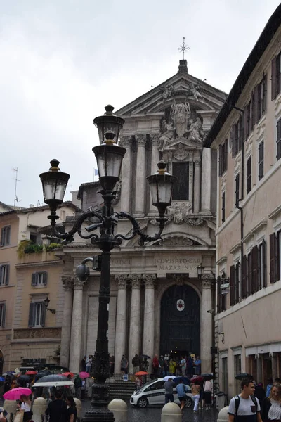 Santi Vincenzo Anastasio Fontana Trevi Церкви Риму Поблизу Фонтану Треві — стокове фото