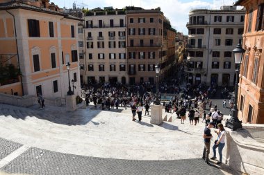 İspanyol Merdivenleri ve Chiesa di Trinita dei Monti ve Roma, İtalya 'da
