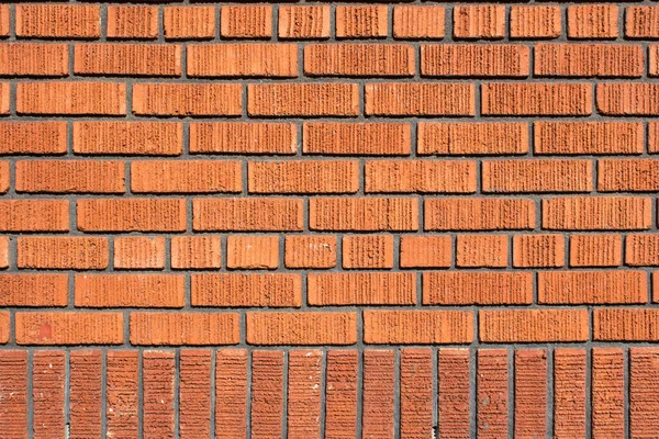Textura Parede Brilhante Vermelha Laranja Brickwork Forte Sem Emenda Shabby — Fotografia de Stock
