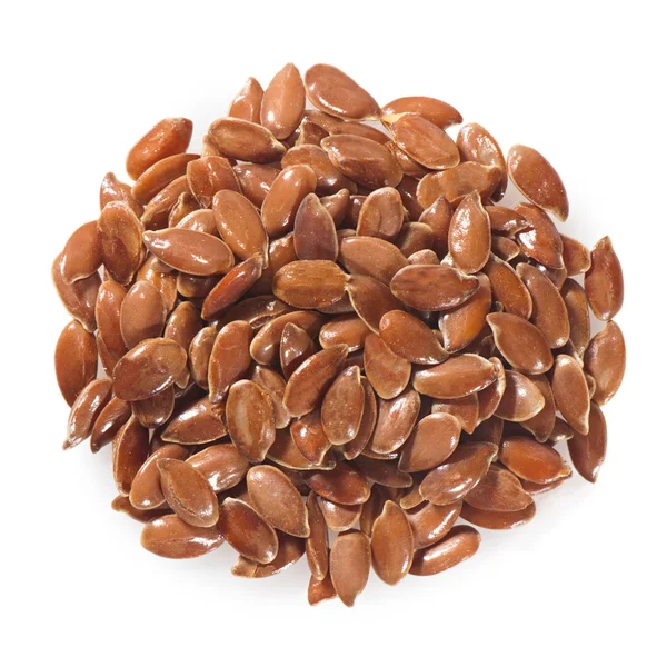 Flax seeds on a white background. — Stock Photo, Image