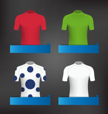 Cycling Jerseys Set clipart