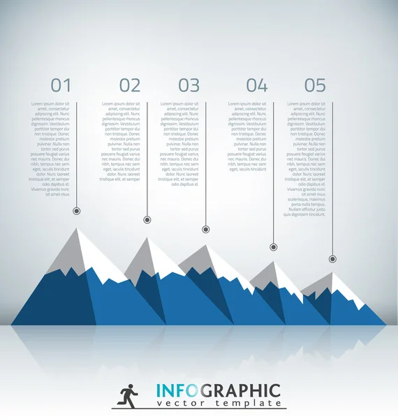 Plantilla Infográfica de Montaña — Vector de stock