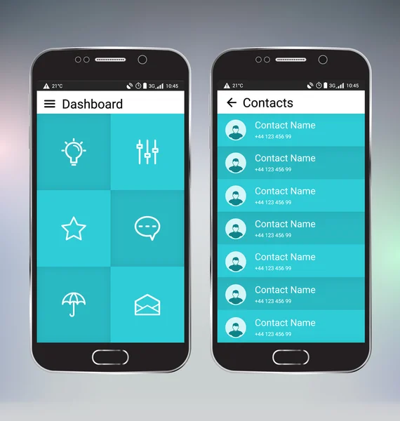 Mobilappsdesign — Stock vektor