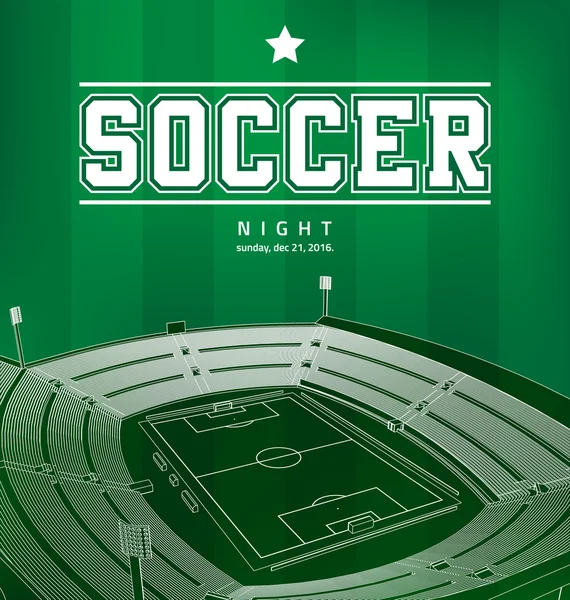 Afiche de fútbol — Vector de stock