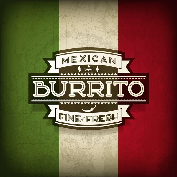 Burrito mexicain — Image vectorielle