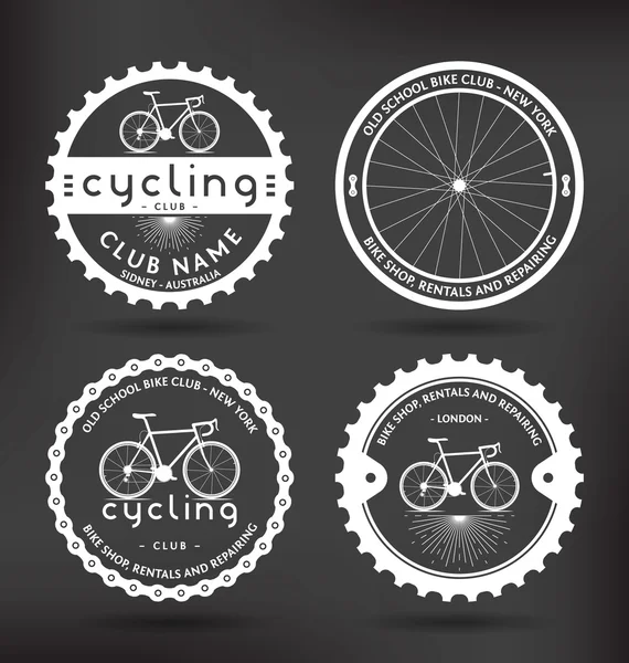 Cycling Badges — Stock Vector