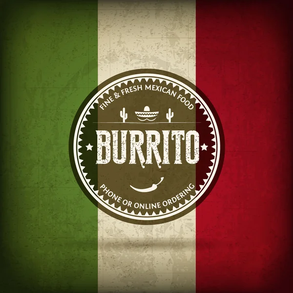 Burrito. — Vector de stock