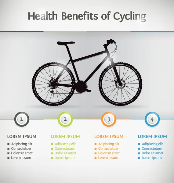 Infográfico de bicicleta —  Vetores de Stock