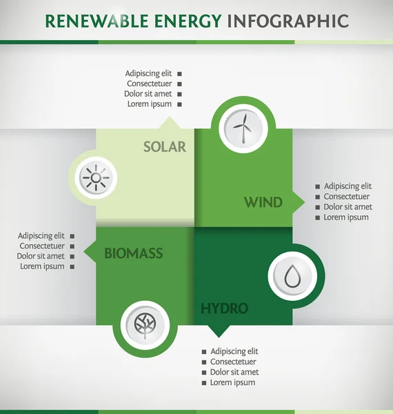Возобновляемые источники энергии — стоковый вектор