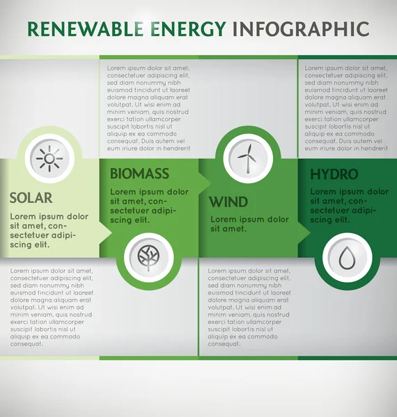 Energia rinnovabile — Vettoriale Stock