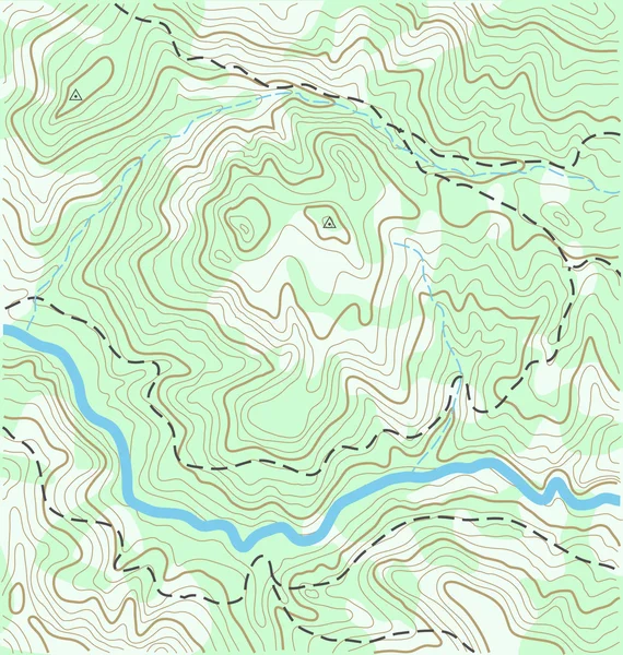 Mapa topográfico — Vetor de Stock