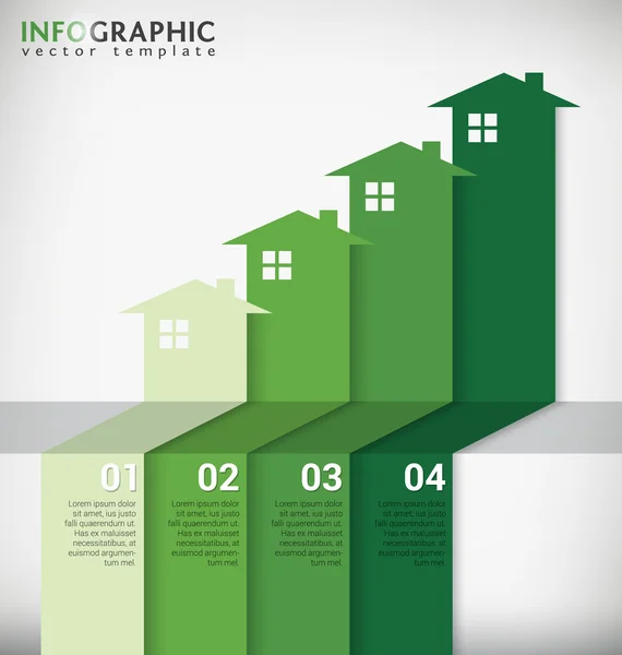 Infográfico imobiliário — Vetor de Stock