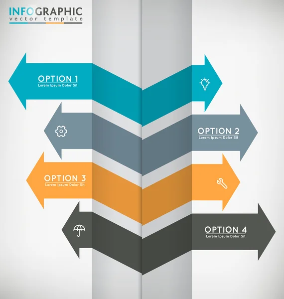 Frecce Infografica — Vettoriale Stock