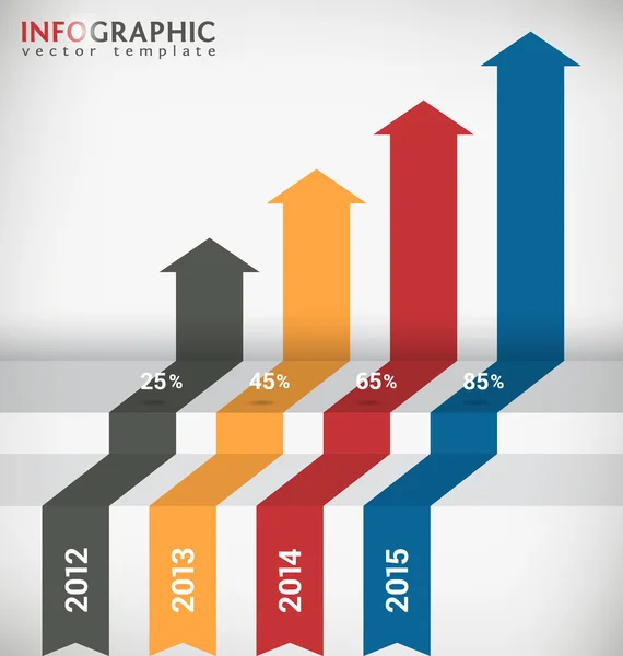 Grafico infografico — Vettoriale Stock