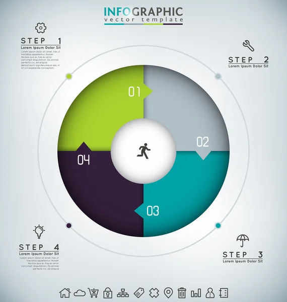 Round Infographic — Stock Vector