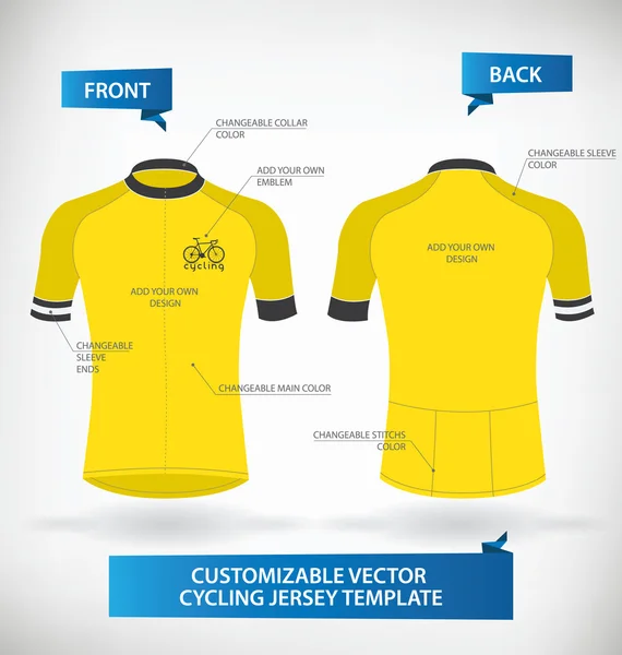 Camiseta de ciclismo — Vector de stock