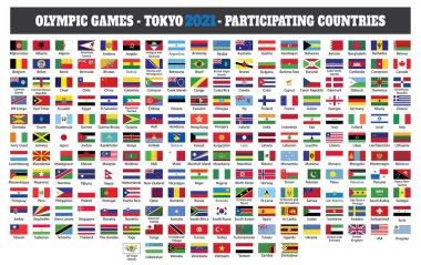 Tokyo Olimpiyatlarına katılan ülkeler illüstrasyonla bayrak çekiyorlar