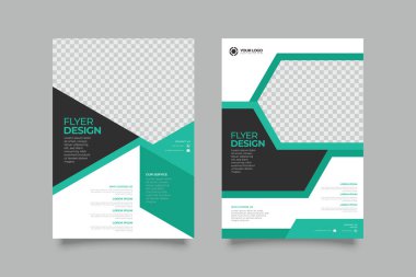 Broşür tasarımı için yaratıcı ve temiz iş vektörü şablonu, kişisel veya pazarlama amacıyla A4 'te modern tasarım, poster ve broşür kapsamı