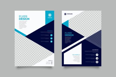Broşür tasarımı. İş broşürü. Yıllık rapor kapağı. Eğitim kitapçığı, reklam, sunum, dergi sayfası. a4 boyut vektör çizimi