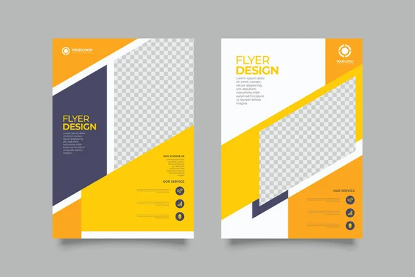 Conception Flyer Modèle Brochure Affaires Rapport Annuel Couverture Brochure Pour — Image vectorielle
