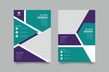 Broşür tasarımı için yaratıcı ve temiz iş vektörü şablonu, kişisel veya pazarlama amacıyla A4 'te modern tasarım, poster ve broşür kapsamı