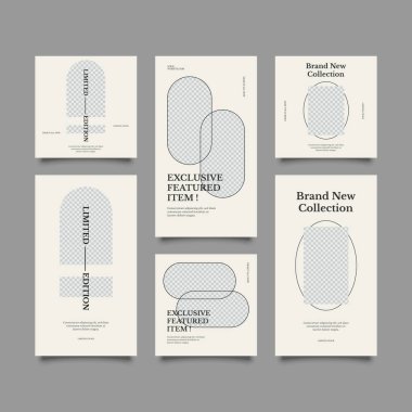 Düzenlenebilir sosyal medya iletisi ve hikaye şablonu. Sosyal medya hikayeleri ve internet reklamları için uygun. Fotoğraf kolajlı vektör