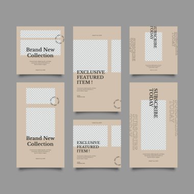 Düzenlenebilir sosyal medya iletisi ve hikaye şablonu. Sosyal medya hikayeleri ve internet reklamları için uygun. Fotoğraf kolajlı vektör