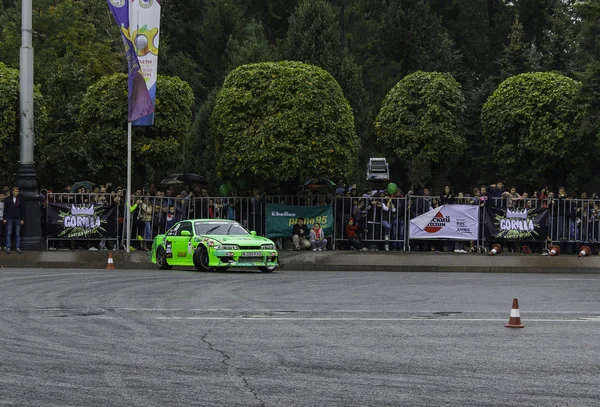 Car drifting. Kazakhstan. Almaty. — Stock Photo, Image