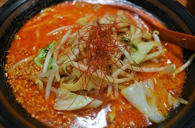 Japon Ramen yakın çekim