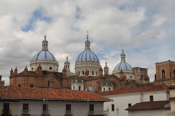 Tiled domes of the New Cathedral, Cuenca, Ecuador