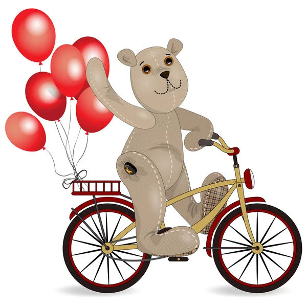 O urso em uma bicicleta1 —  Vetores de Stock