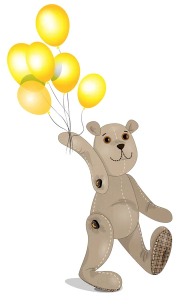 Мягкие игрушки - Little Bear7 — стоковый вектор