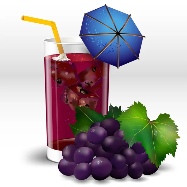 Склянка виноградного соку з льодом 4 — стоковий вектор