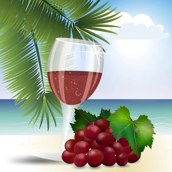 Un verre de jus de raisin avec glace 13 — Image vectorielle