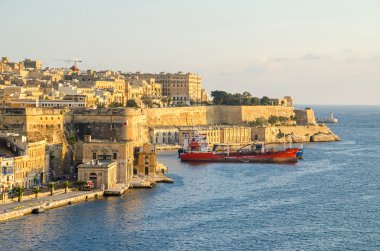 Valletta üst Barrakka bahçeleri görünümünü