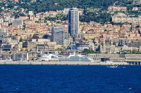 Monte Carlo, Grand Casino and Port Hercules in Monaco — Stock Photo, Image