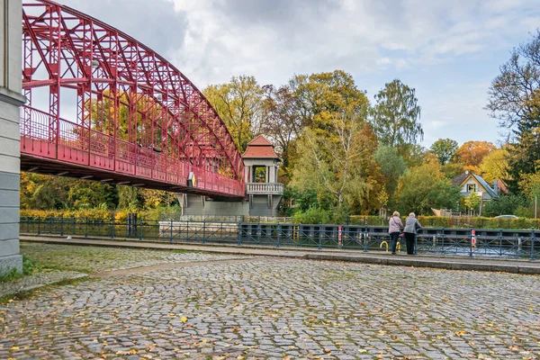 Berlin Allemagne Octobre 2020 Pont Haven Protégé Par Patrimoine Sechserbruecke — Photo