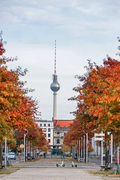 Берлін Німеччина Жовтня 2020 Поль Лебе Еллі Осінніми Кольорами Дерев — стокове фото