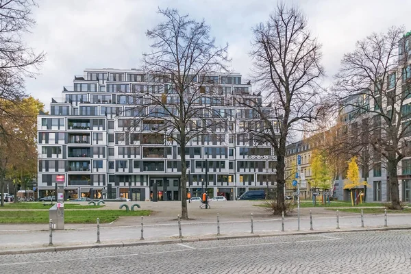 Berlin Germany November 2020 Bank River Spree Schiffbauerdamm Square Bertolt — Stock Photo, Image