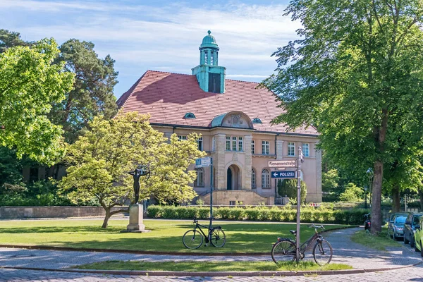 Berlijn Duitsland Juni 2021 Architectonisch Monument Voormalig Stadhuis Nikolassee Met — Stockfoto